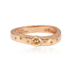 9K SI1 Argyle Rose De France Diamond Gold Ring