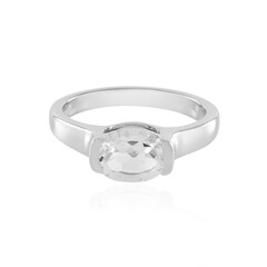 White Topaz Silver Ring