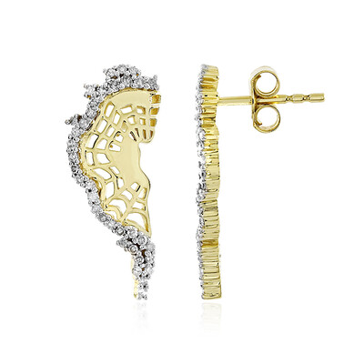 9K I1 (I) Diamond Gold Earrings (Ornaments by de Melo)