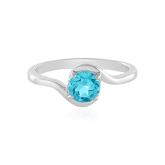 Paraiba Color Topaz Silver Ring