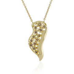 9K I2 Champagne Diamond Gold Necklace (de Melo)