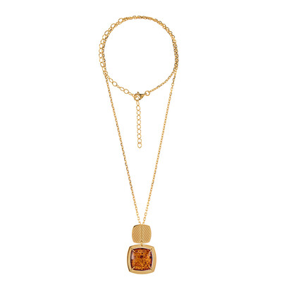 Cognac Baltic Amber Silver Necklace (dagen)