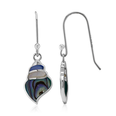 Abalone Shell Silver Earrings