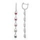 Fancy Tourmaline Silver Earrings