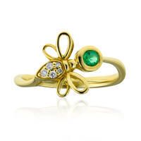 14K AAA Zambian Emerald Gold Ring (CIRARI)