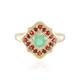 Russian Emerald Silver Ring