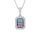 Bi Colour Fluorite Silver Necklace