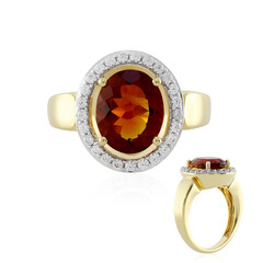 Madeira Citrine Silver Ring