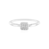 I2 (I) Diamond Silver Ring