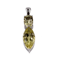 Ouro Verde Quartz Silver Pendant