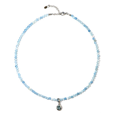 Aquamarine Silver Necklace