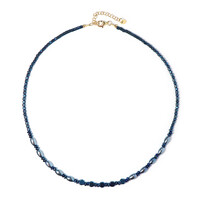 Royal Blue Hematite Silver Necklace