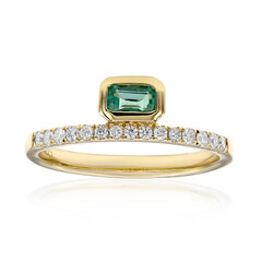 14K AAA Zambian Emerald Gold Ring (CIRARI)