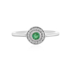 Russian Emerald Silver Ring