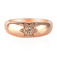 9K SI1 Argyle Rose De France Diamond Gold Ring