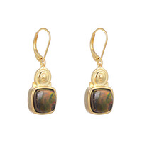 Ammolite Silver Earrings