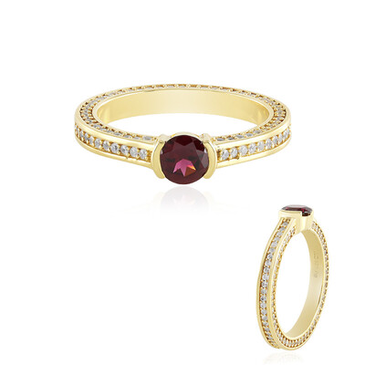 Raspberry Rhodolite Silver Ring