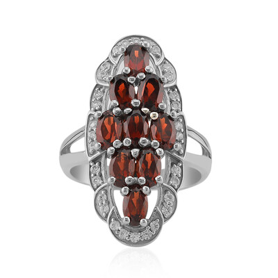 Mozambique Garnet Silver Ring