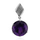 Zambian Amethyst Silver Pendant (Pallanova)