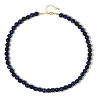 Blue Tigers Eye Silver Necklace