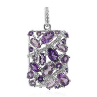 Amethyst Silver Pendant