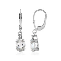 White Topaz Silver Earrings