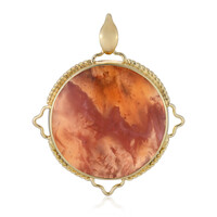 Java Plume Carnelian Silver Pendant (Bali Barong)