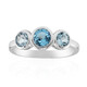 Swiss Blue Topaz Silver Ring