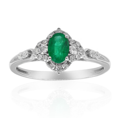 10K AAA Zambian Emerald Gold Ring