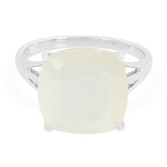 White Moonstone Silver Ring