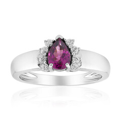 Magenta Garnet Silver Ring