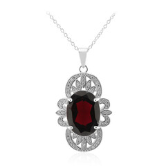 Indian Garnet Silver Necklace