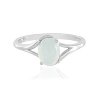 Aqua Chalcedony Silver Ring