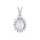 Rainbow Moonstone Silver Pendant