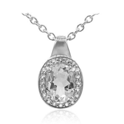 White Topaz Silver Necklace