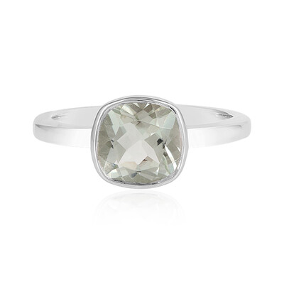 Green Amethyst Silver Ring