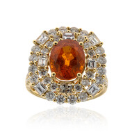 18K Mandarin Garnet Gold Ring (de Melo)