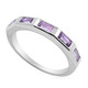 Unheated Ceylon Purple Sapphire Silver Ring