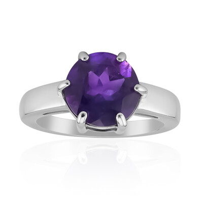 Zambian Amethyst Silver Ring