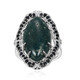 Moss Agate Silver Ring