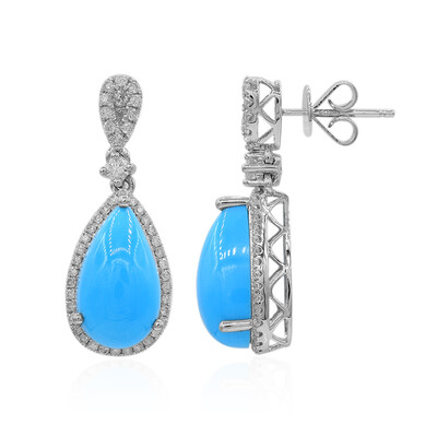 14K Sleeping Beauty Turquoise Gold Earrings (CIRARI)