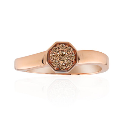 9K SI1 Argyle Rose De France Diamond Gold Ring (Annette)