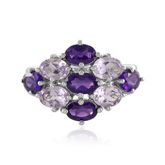 Rose de France Amethyst Silver Ring