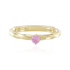 Pink Sapphire Silver Ring