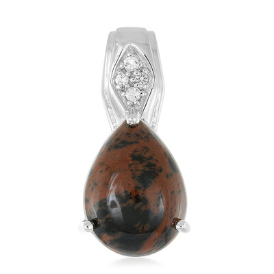 Mahogany Obsidian Silver Pendant