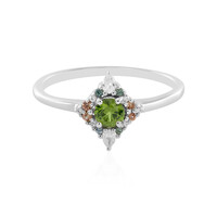 Ceylon Green Zircon Silver Ring