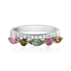 Fancy Tourmaline Silver Ring