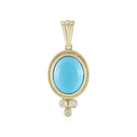 9K Sleeping Beauty Turquoise Gold Pendant