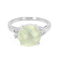 Prehnite Silver Ring