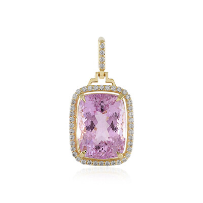 9K Brazilian Kunzite Gold Pendant